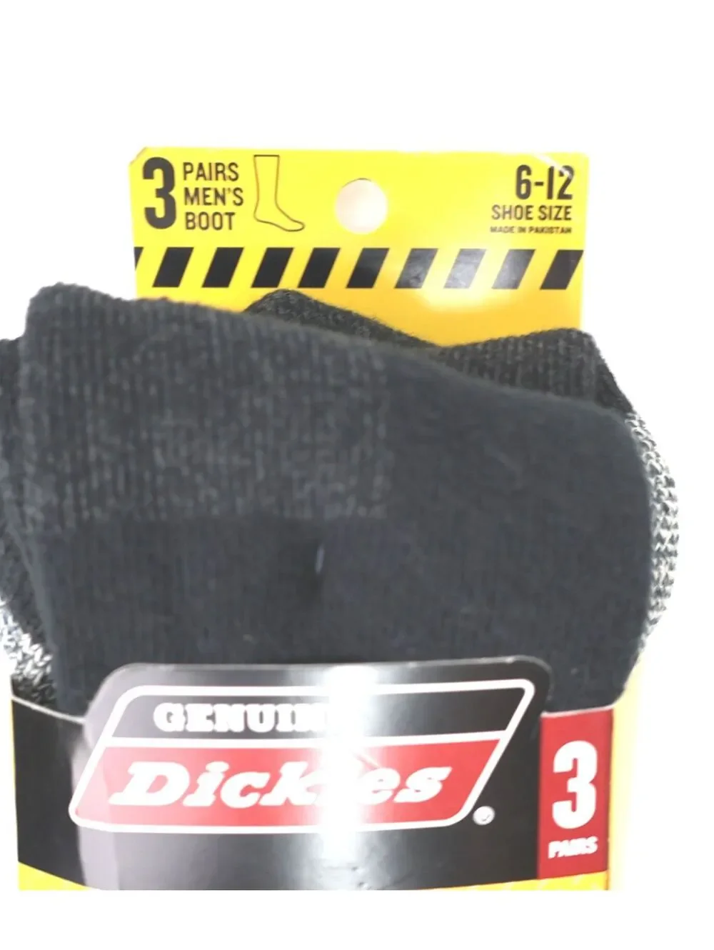 Dickies Genuine Steel Toe Shin Protector Performance Work Socks 3 Pairs Sz 6-12